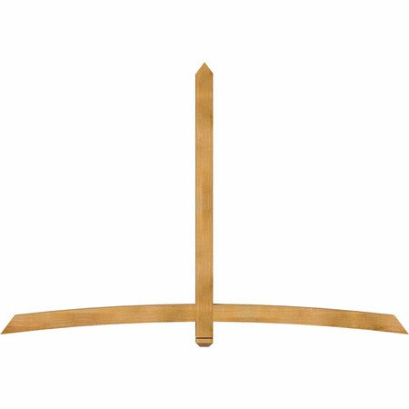 Ekena Millwork Bellingham Rough Sawn Timber Gable Bracket, Western Red Cedar, 96"W x 64"H x 4"D x 4"F, 16/12 Pitch GBW096X64X0404BEL00RWR